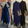 Этническая одежда, модные лоскутные открытые халаты, повседневное мусульманское платье Дубай Абая, облегающее платье Абая для женщин, кардиган с длинными рукавами на шнуровке