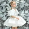 Mädchenkleider Kinderkleidung Baby Mädchen Kleid Prinzessin Einfarbig Fee Süße Süße A-Linie Formales Puffy Kleid Quadratischer Kragen Performance Kostüm T231205