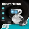 RC-Roboter Ebo Robot Toys Wiederaufladbarer RC-Roboter für Kinder, Jungen und Mädchen, ferngesteuertes Spielzeug mit Musik und LED-Augen, Geschenk für Kinder 231204