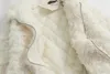 Męskie kurtki z długim rękawem polarny zamek błyskawiczny Faux Fur Płaszcz zimowe ubrania Kobiety 2023 Modne gotyckie luksusowe stroje dla czarnego trendu