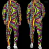 Herrespår 2023 Spring Autumn 3d African Print Fashion Casual Suits Par Retro Hip Hop Hoodie Pants Men's/Women's Sports Suit