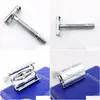 Rasierklingen Weishuble Edge Safety Razor Butterfly Rasieren Messing Material Verchromung 9306-F 100 Teile/los Drop Lieferung Healt Dhuiv