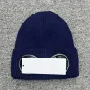 Lunettes à deux lentilles, petite casquette en tricot pour hommes, casquette d'hiver pour l'extérieur, casquette souple grise noire, 2023