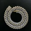 19mm Heavy Cuban Chains Necklace Prong Setting Necklace3070