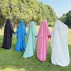 Ethnische Kleidung Eid mit Kapuze muslimische Frauen Hijabs Kleid Gebetskleidungsstück Ramadan Hijab volle Abdeckung Niqab islamische Dubai bescheidene Robe