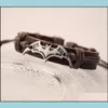 Charm Armbänder Fledermaus Armband Zeichen Strang Mtilayer Armbänder für Frauen Mode Männer Chic Schmuck Casual Persönlichkeit Vintage Punk Leder Dhrdn
