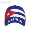 Ball Caps unisex cuba flaga kubańska dorosła czapka baseballowa patriotyczna kapelusz dla baseballowej fanów piłki nożnej mężczyźni kobiety 231204