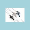 Pendant Necklaces Men Stainless Steel Necklace Statement The Bible Cross Titanium Man Lovers Necklaces Drop Delivery Jewelry Necklaces Dhhz1