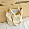 Evening Bags PU Leather Ladies Novelty Design Shoulder Bag for Women Double Side Color Student Book Shopping Bag Large Capacity Tote Handbag 231205