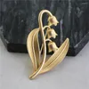 Brooches Brooch Matte Tulip Lily Flower Women Girls Product Gold Plating Senior Sense Fashion Jewelry Party Gift 2024 Style