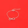 Nouveautés mode coréenne Simple métal 8 Infinity bracelets à breloques pour femme hommes bijoux Style d'été Beach299t