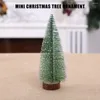 Juldekorationer 10/15/20/25/30 cm Mini Tree Stick White Cedar med träbas Desktop Xmas Crafts Tablettdekor