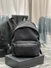 Fashion nylon canvas cowhide side backpack simple and generous lightweight comfortable super practical backpack