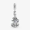 100% 925 STERLING Silver Elegant Princess Dangle Charms Fit Original European Charm Brailet Fashion Women Wedding Engagement Jewe158E