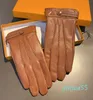 Guantes de hombre Diseñador Cabo Guante negro Invierno Cálido Felpa Gants Clásicos Guanto Moda Handschuh