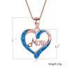 Chains Mom Letters Heart Shaped Crystal Pendant Necklace Mother'S Day Chain Gift For Fashion Jewelry Gifts Collares