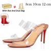 Avec boîte Red Bottoms Talon Sandal Designers High Heel Talels Robe Shoes Luxurys Pumpwomens Plator-Toes-Toes Sandals sexy