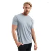 Ternos masculinos A3151 Camiseta de lã merino superfina Camada de base absorvente respirável de secagem rápida anti-odor sem coceira tamanho dos EUA