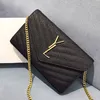 Luxurys mode woc chain totes satchel kuvertväskor kvinnor plånböcker axel sling designer väska remmar toppkvalitet mens äkta läder koppling kors kropp hand väska