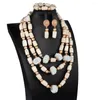 Necklace Earrings Set Fashion Nigerian Coral Beads Women Jewelry Real Natural Bead African Wedding Bridal Gift ABS199