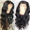 Synthetic Wigs Artificial Hair Lace Front Wig 100% Arabic Body Wave 13x4 13x6 Transparent Closed Brazilian 231205