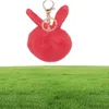 Fox Fur Rabbit Oreilles en peluche artificiel sac de porte-clés de porte clés PENDANT Rings80339539342375