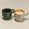 Water Bottles Cute Niche Cartoon Dog Coffee Cup Gentle Milk Fall And Winter Mug Ceramic Couple Gift Juice Cold Drinkware 231205