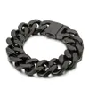 Roestvrij stalen armband sieraden zwart Grote Cubaanse Curb Link Chian armband Mode trendy 20 mm 8 66 inch 146 g gewicht Europees en A344t