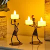 Bougeoirs Bougeoir en métal accessoires de décoration de maison bougeoirs de pâques pour bougies lustres décoratifs bougie centres de table de mariage 231205