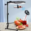 26cm Fotoğraf aydınlatma Telefon Ringlight Tripod Stand Fotoğraf LED selfie uzaktan dolgu halka ışık lambası video youtube canlı yemek