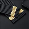 Chopsticks Japanese Non-slip Stick Grade Plastic Alloy Clip Sushi Pot Reusable Tableware Gift