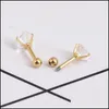 Stud graziosi gioielli in acciaio inossidabile 316L elica bilanciere piercing all'orecchio cartilagine anello Beautifly orecchino di lusso orecchini consegna goccia Dh4Zd