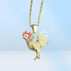 Pendant Necklaces Collier Necklace Gold Color Stainless Steel Gallic Rooster For MenWomen Iced Out Bling French Jewelry Gift6224181497131