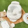 Bathing Tubs Seats Baby Inflatable PVC Sofa Chair Cartoon Bear Floral Portable Bath Swimming Pool Children Seat for Travel Ride-ons Pool Toys 231204