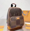 Zaino classico di design Zaino in pelle Zaino nero da donna di alta qualità Borsa da viaggio con cerniera alla moda di lusso con cerniera aperta e chiusa in tela