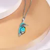 Pendant Necklaces High End Enamel Bird Necklace Vintage Turquoise Gemstone Whole Quality Jewelry Gift Accessories285M