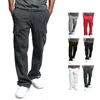 Calças masculinas jogging sweatpants casual correndo preto ginásios jogger pista cordão carga joggers streetwear calças esportivas 231204