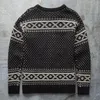 Męskie swetry jesienne swetr mężczyzn Mężczyźni Casual Print Długie rękawy pulower plus dzianinowy rozmiar szczupłowy wzór męski wzór