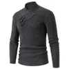 Maglioni firmati Maglione da uomo a collo mezzo alto Slim Fit a maniche lunghe lavorato a maglia in maglione invernale 946