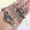 Pendant Necklaces Witaya Classic Retro Death Of Angel Santa Muerte Mens Necklace 316L Stainless Steel Jewelry Men Party Gift8141259