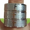 50pcs Etch band Lords Prayer For I know the plans..Jeremiah 2911 English Bible Stainless Steel Rings Wholesale Fashion Jewelry Lots9596111