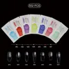 False Nails 550st French Acrylic Nail Full Cover Tips Clear Artificial Press On ScratchFree Ultrathin Manicure Tools 231204