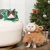 Abbigliamento per cani Natale peluche Alce Abito invernale caldo Abbigliamento per animali domestici Mantello per gatti Cappotto addensato Mantello stile autunno e inverno 231205