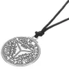 Bijoux religieux Vintage Pentacle de Saturne amulette clé de sceau de salomon pendentif Viking Rune Wicca bijoux 339H