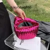 Jodie-Bolso de mano Botteg Venet de piel de oveja para mujer, bolso de mano con tejido exquisito, bolso de mano con sentido avanzado, cena con nudo a la moda, 2023