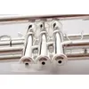 Stradivarius Bb Trompete AB-190S instrumento musical banhado a prata Novo bocal de trompete de qualidade profissional