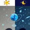 Muurdecoratie Blauw Licht Planeet Meteor Lichtgevende muurstickers Glow in the Dark Sterrenstickers voor kinderkamers Slaapkamer Plafond Home Decor Decals 231204