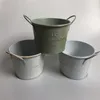 10 stuks lot D12XH6 Vintage Nostalgie Tin Planter Gegalvaniseerde Emmers Bruiloft Vetplanten Pot Romancique de Paris Sinds 1898 T200529337q