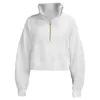 Heren Hoodies Sweatshirts Dames Winter Pullover Sweatshirt voor Dames Half Zip Jassen met lange mouwen Crop Tops Fleece gevoerd Gym Hardlopen Trainingskleding 231205