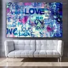 Peintures lettres d'amour mur Art toile impressions Graffiti Banksy affiche photos désherbage chambre Prints1245O